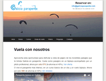 Tablet Screenshot of galiciaparapente.com